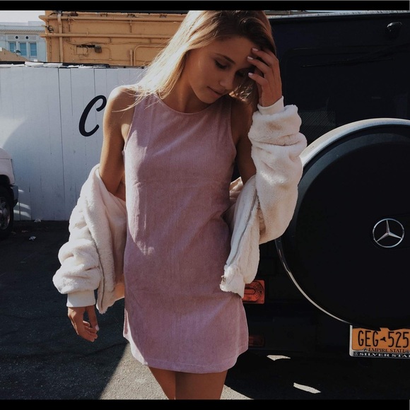 Brandy Melville Dresses & Skirts - Brandy Melville Rare Pink Corduroy Jena dress